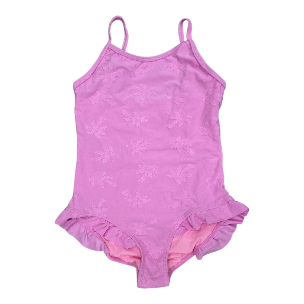 Bmagical Pink Ruffle-Trim Textured One-Piece Swimsuit for Girls 10